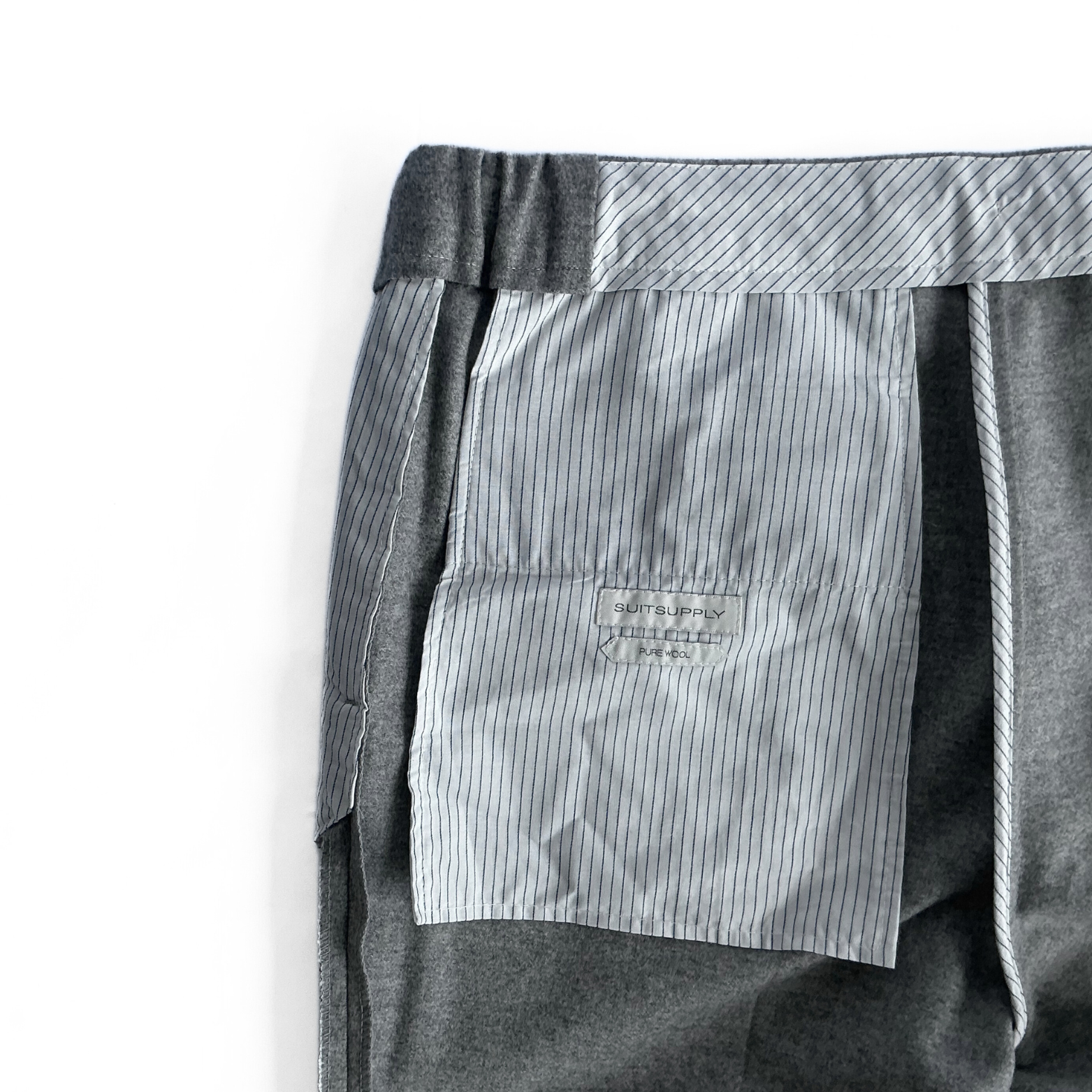 Suitsupply Ames Wool Drawstring Trousers in Grey