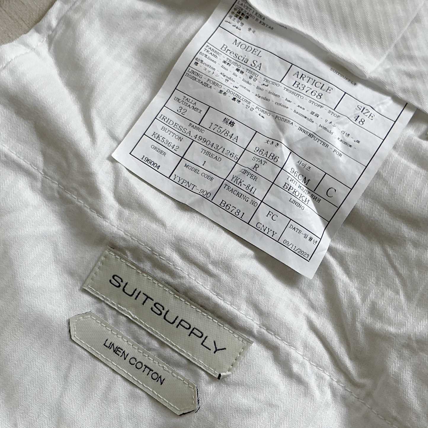 Suitsupply Brescia Linen Pants in Beige