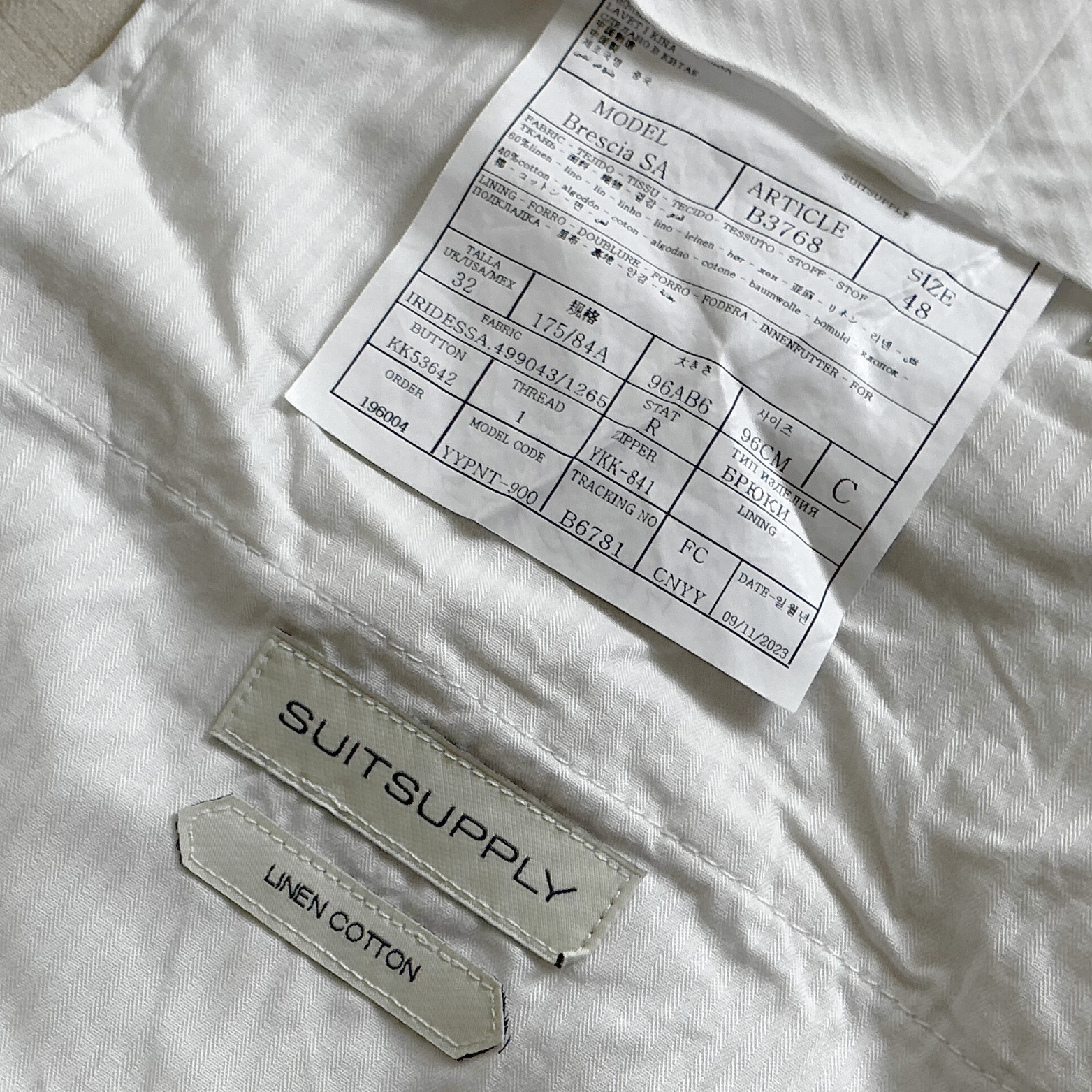 Suitsupply Brescia Linen Pants in Beige