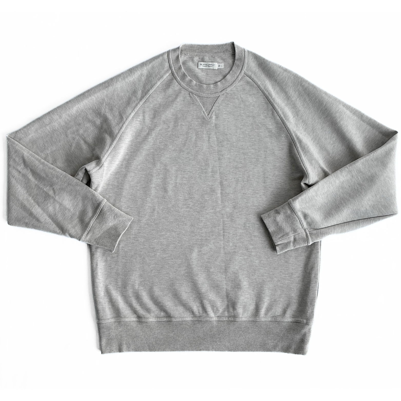 Suitsupply Cotton Blend Sweatshirt in Oat / Driftwood