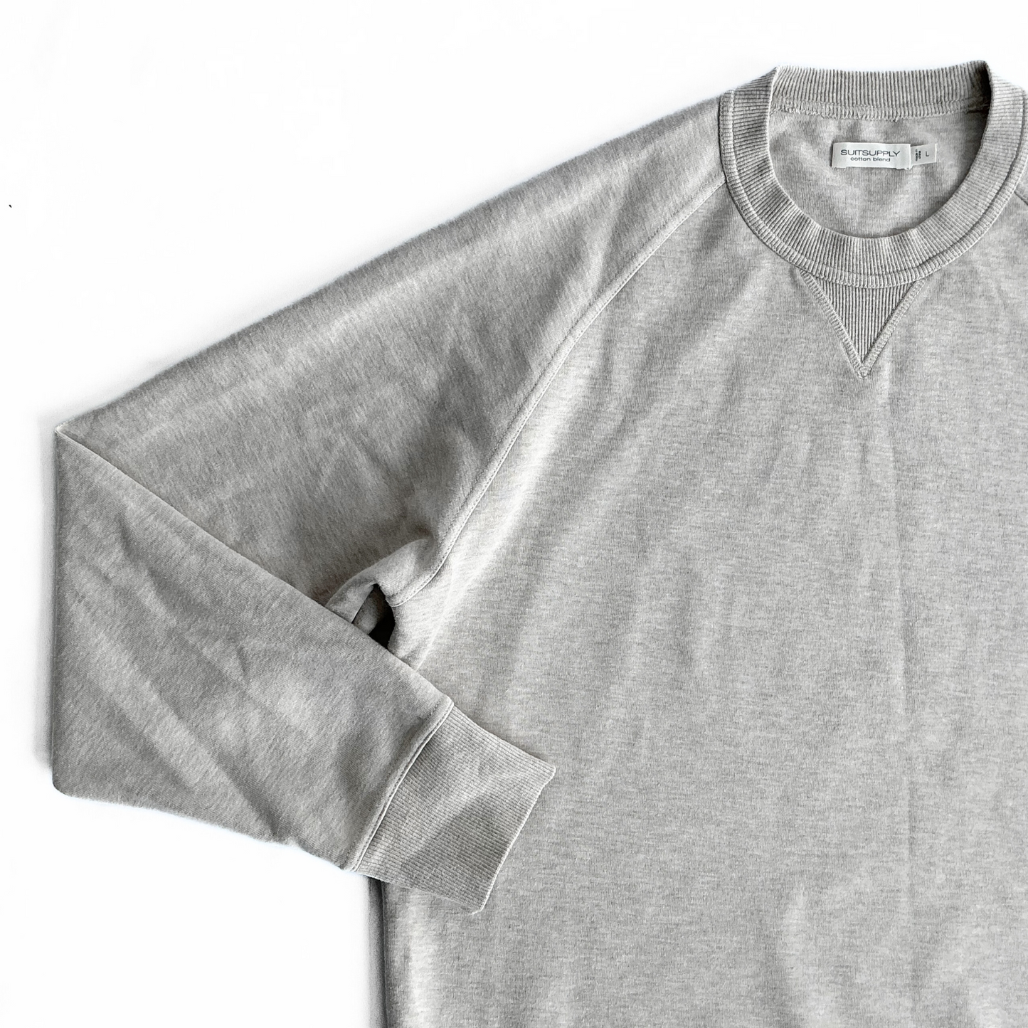 Suitsupply Cotton Blend Sweatshirt in Oat / Driftwood