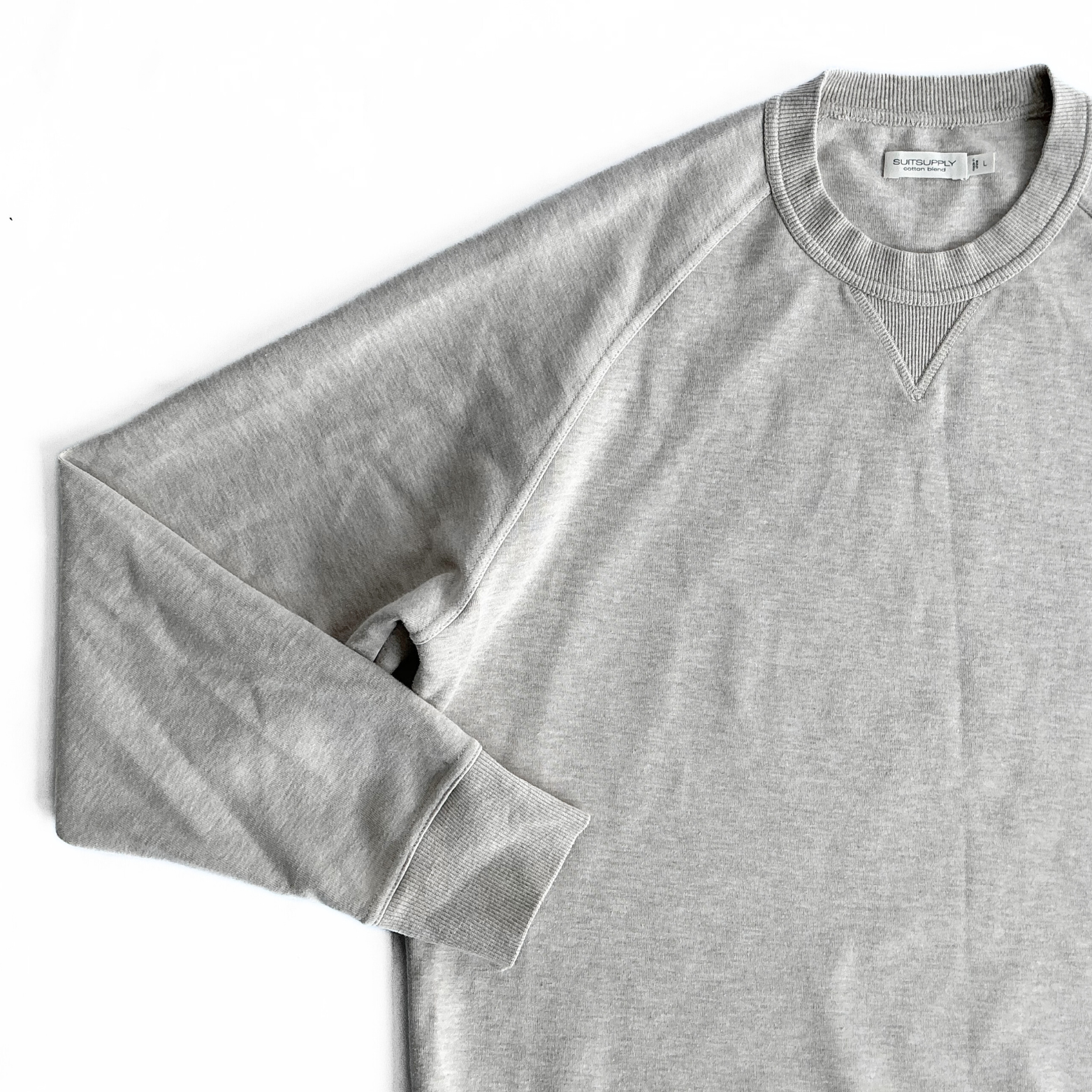 Suitsupply Cotton Blend Sweatshirt in Oat / Driftwood