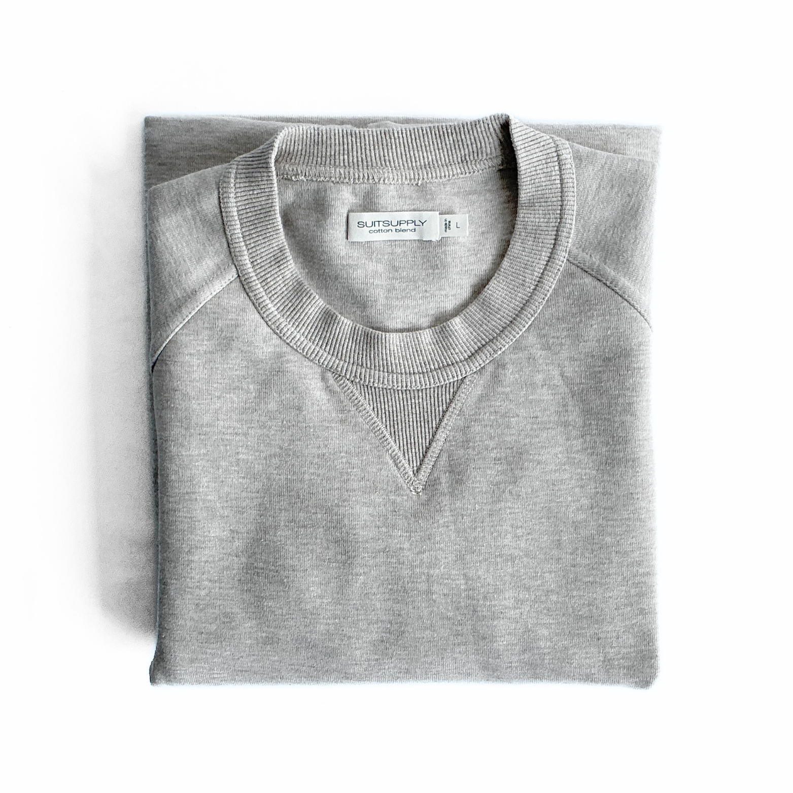 Suitsupply Cotton Blend Sweatshirt in Oat / Driftwood