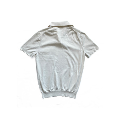 Suitsupply Cotton Silk Polo Shirt in White