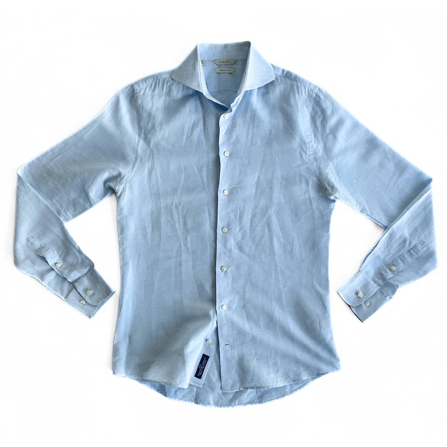 Suitsupply Linen Shirt in Light Blue