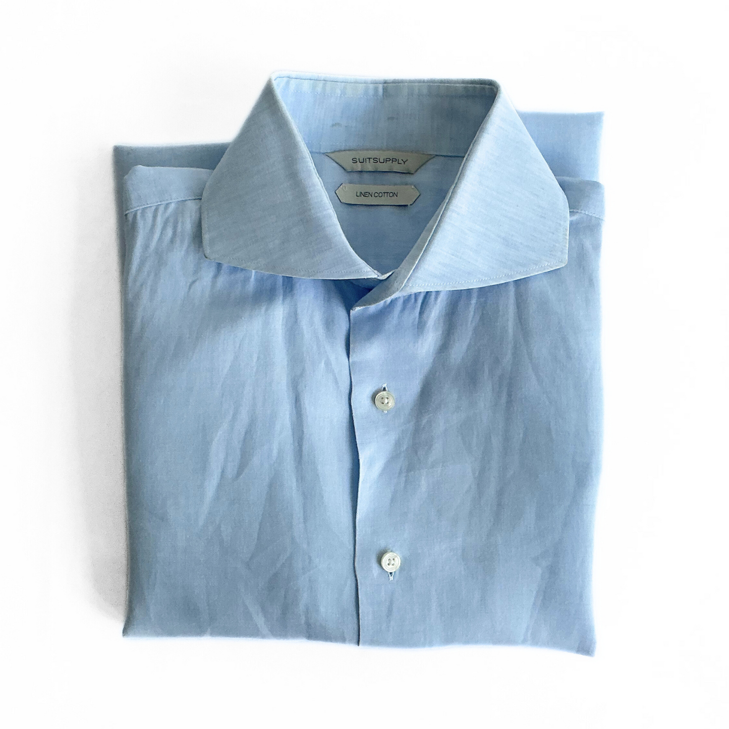 Suitsupply Linen Shirt in Light Blue