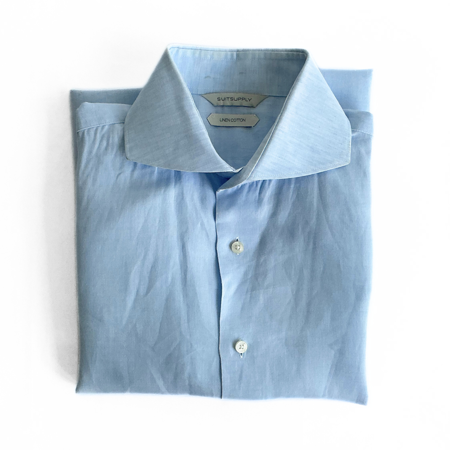 Suitsupply Linen Shirt in Light Blue