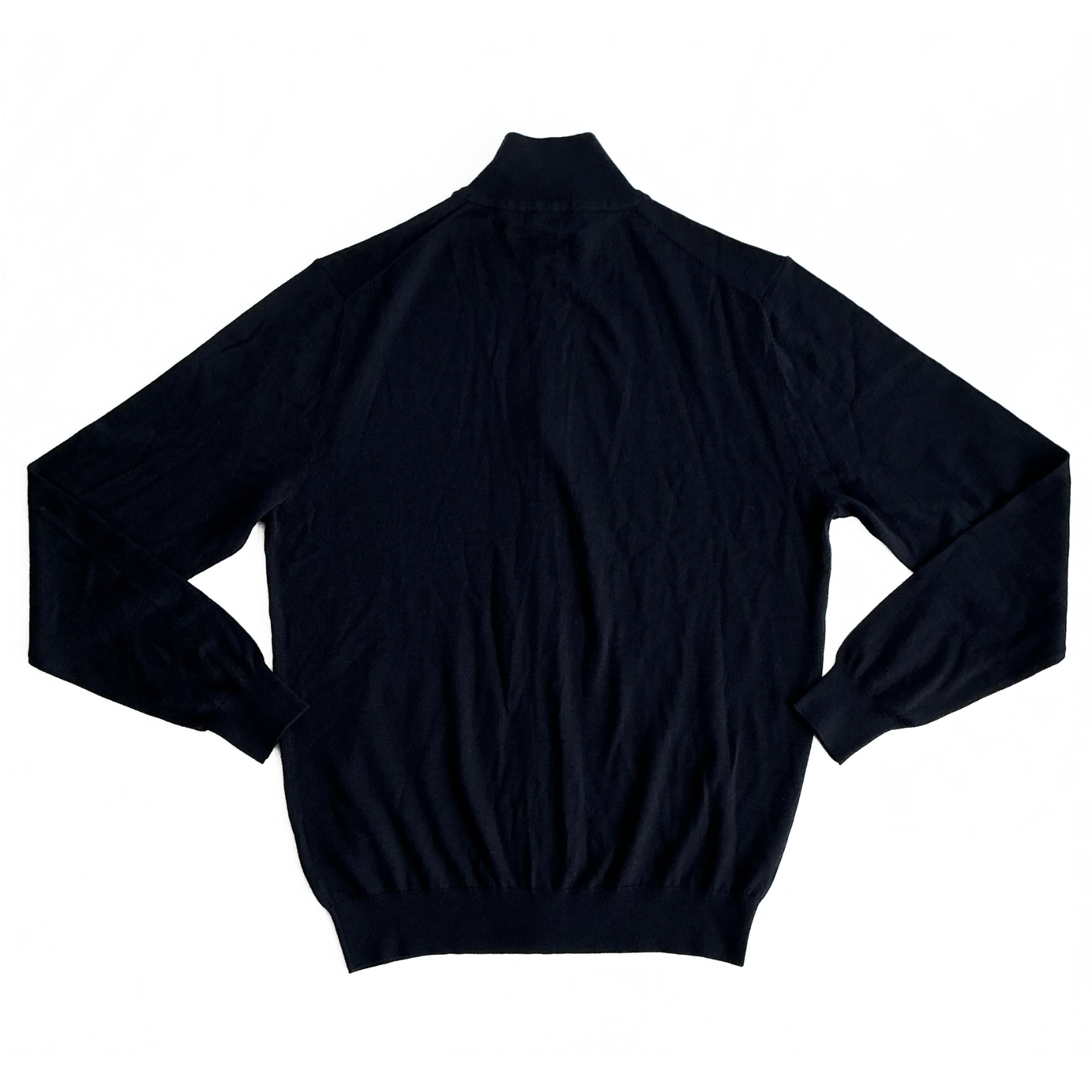 Suitsupply Merino Wool Full Zip Sweater in Blue