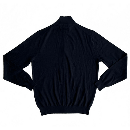 Suitsupply Merino Wool Full Zip Sweater in Blue