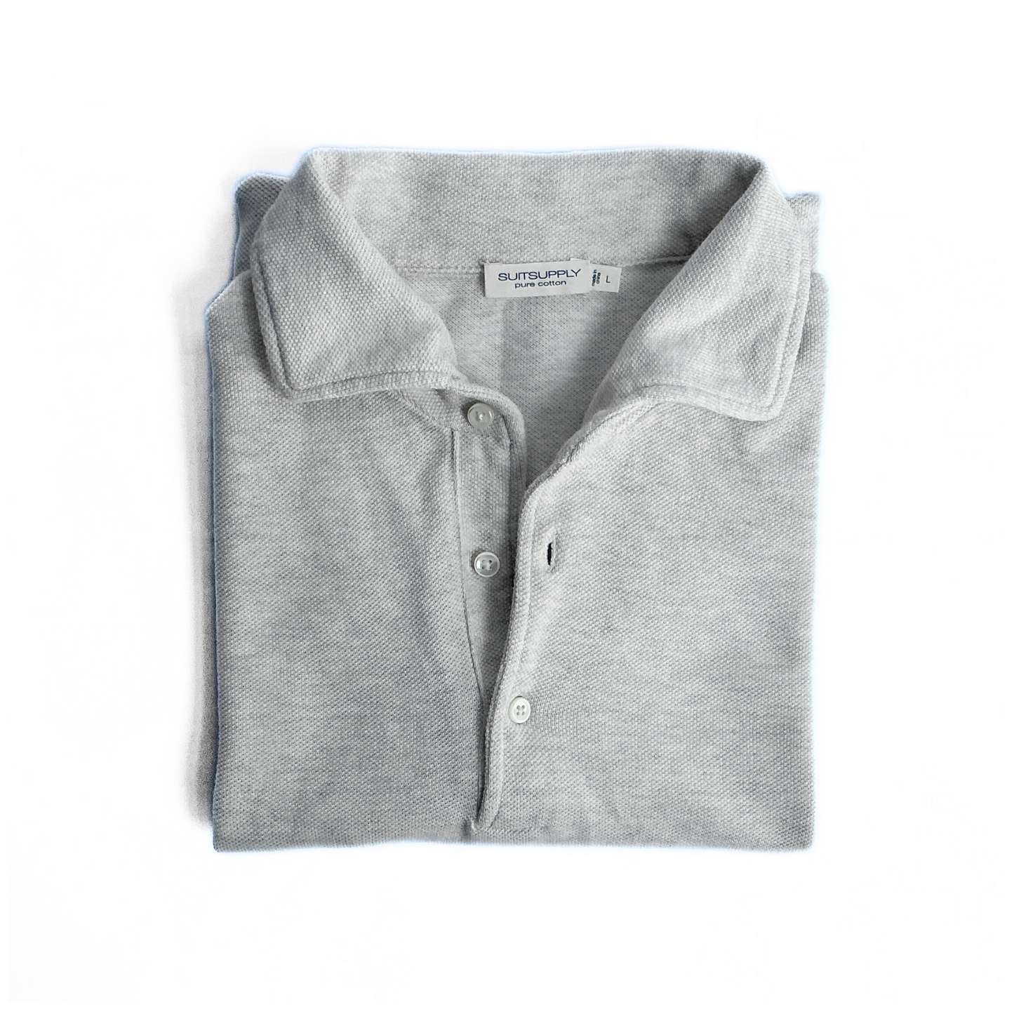 Suitsupply Pure Cotton Polo Shirt in Oat