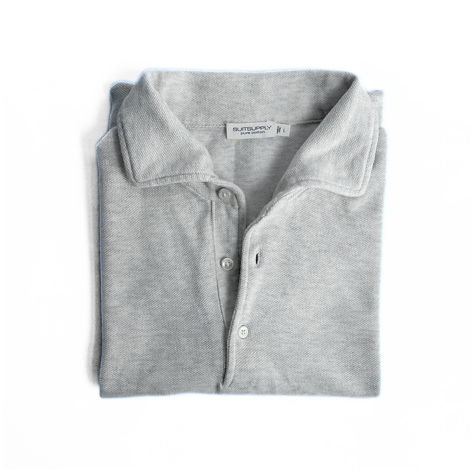 Suitsupply Pure Cotton Polo Shirt in Oat