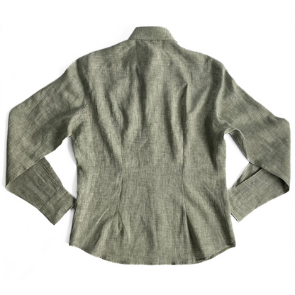 Suitsupply Pure Linen Shirt in Military Green