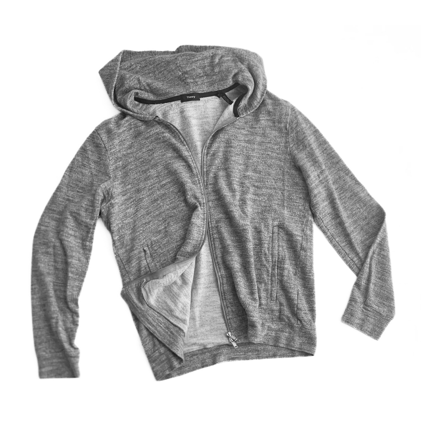Theory Danen Hoodie in Stone Terry