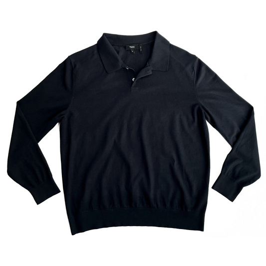 Theory Rugby Style Goris Polo Shirt in Dark Navy