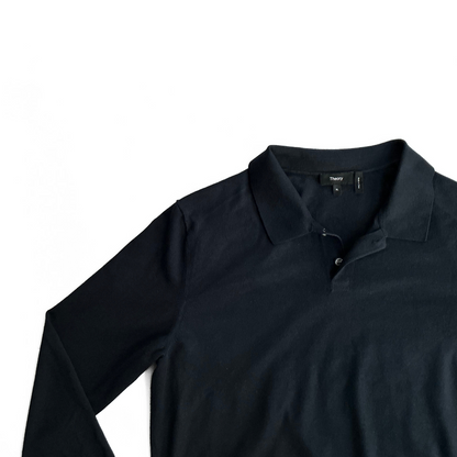 Theory Rugby Style Goris Polo Shirt in Dark Navy