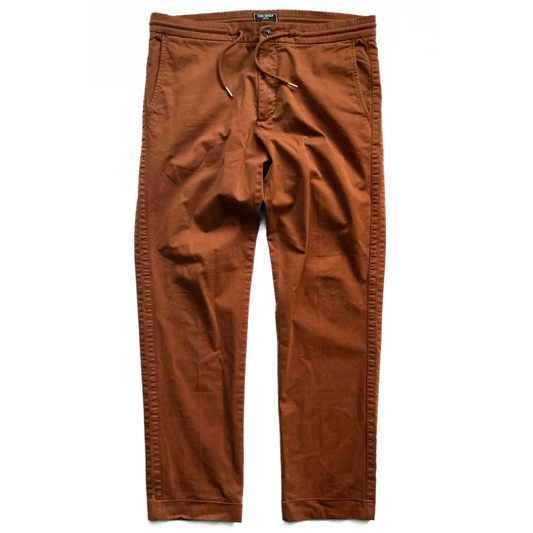 Todd Snyder Drawstring Khakis in Rust / Tan / Brown