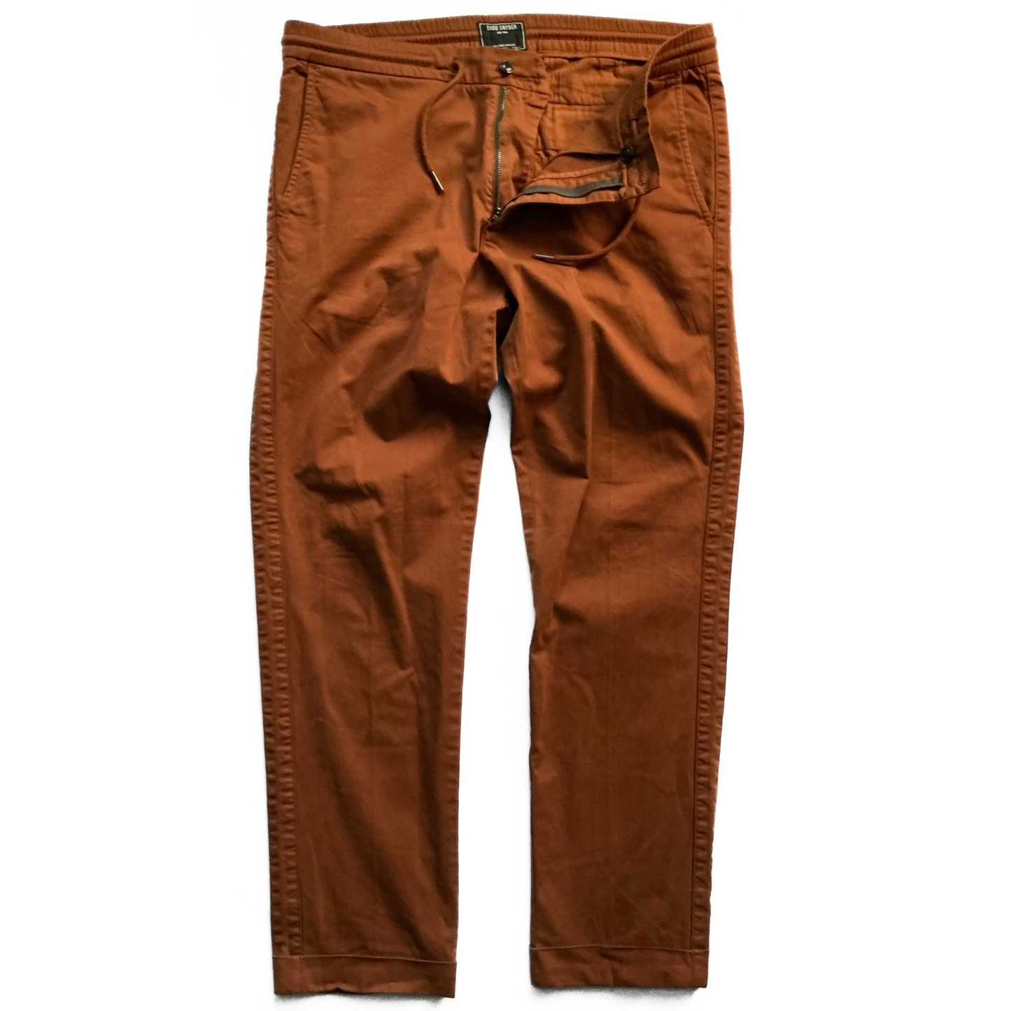 Todd Snyder Drawstring Khakis in Rust / Tan / Brown