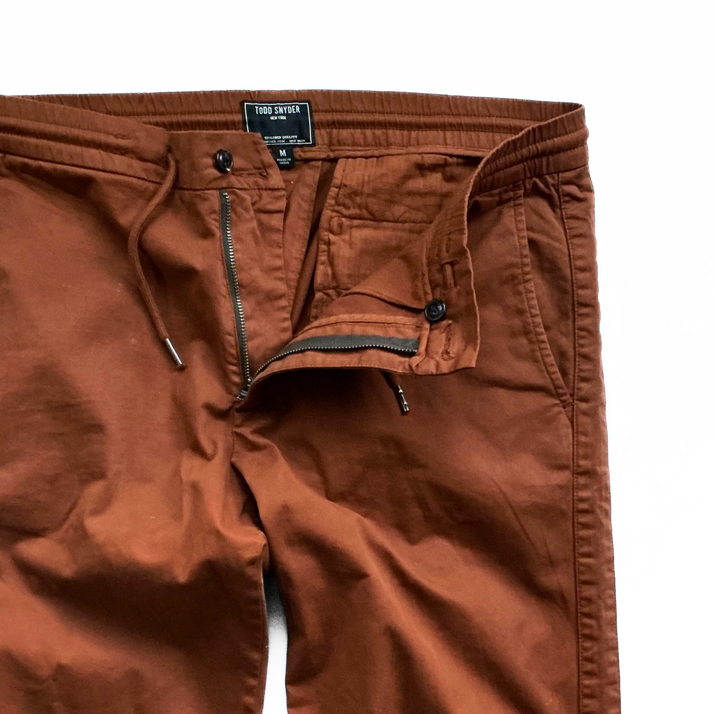 Todd Snyder Drawstring Khakis in Rust / Tan / Brown