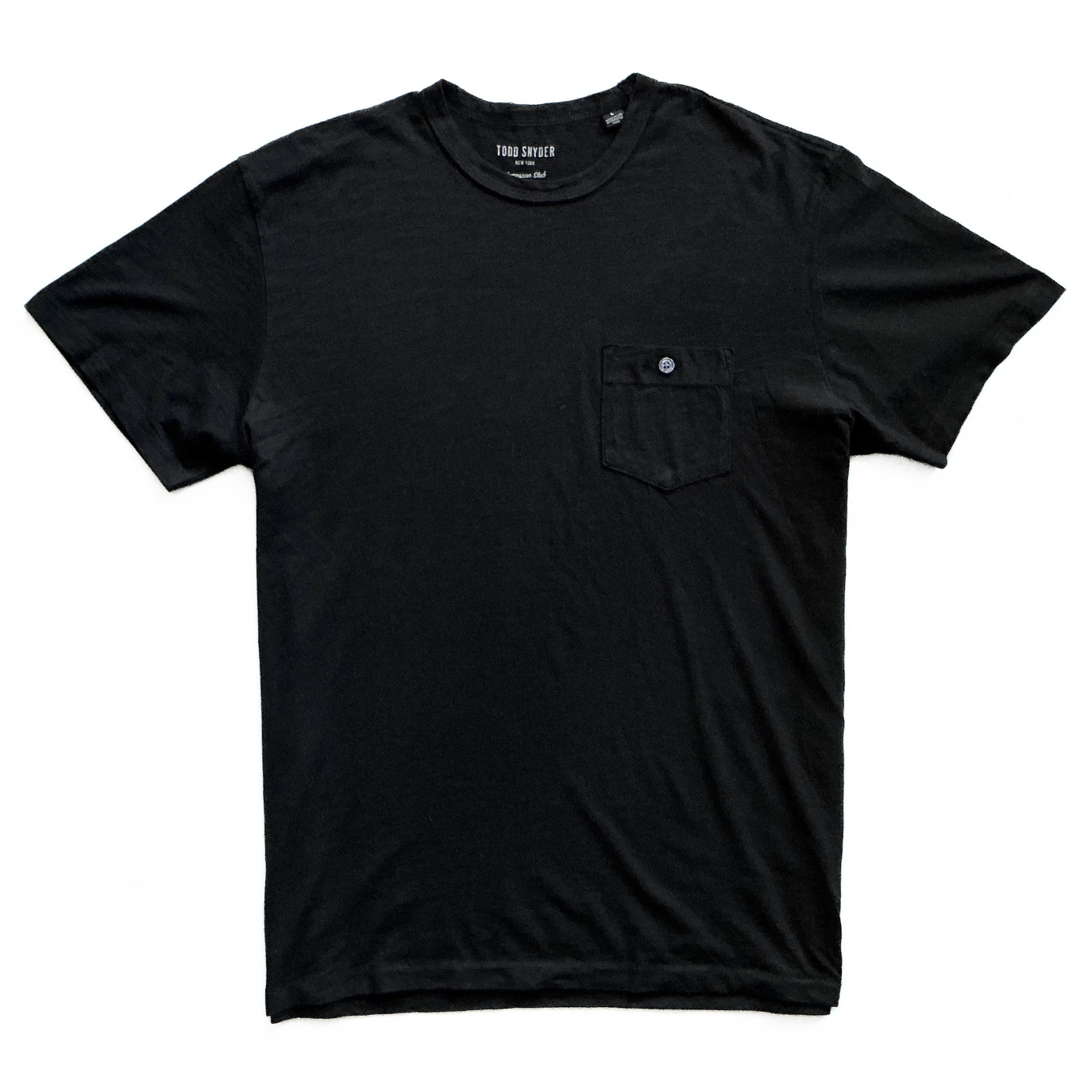 Todd Snyder Hand Spun Pocket T-Shirt in Black
