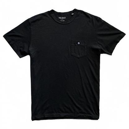 Todd Snyder Hand Spun Pocket T-Shirt in Black