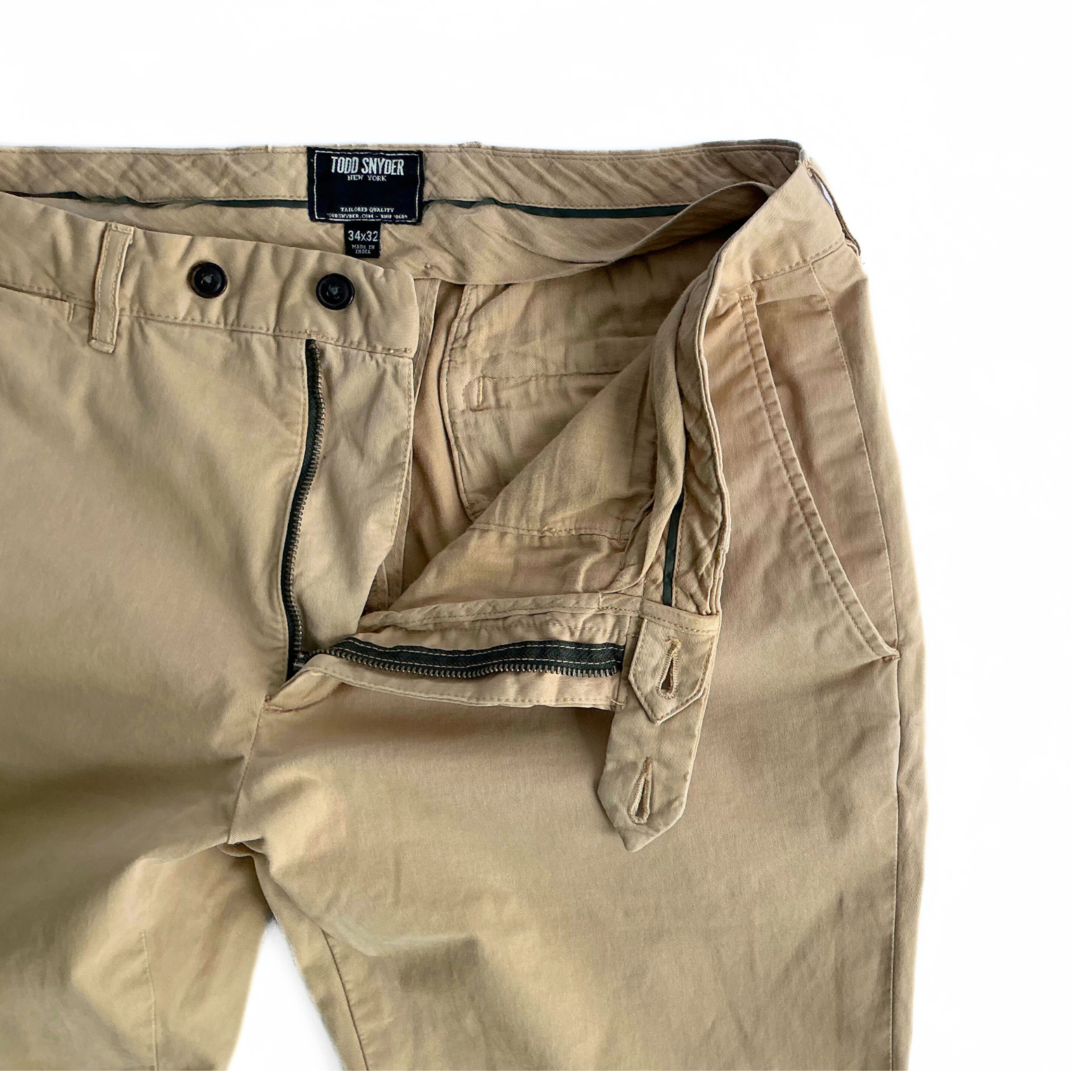 Todd Snyder Khaki Chino Pants in Beige