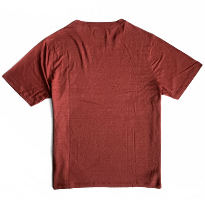 Todd Snyder Linen Pocket T-Shirt in Brown Sugar
