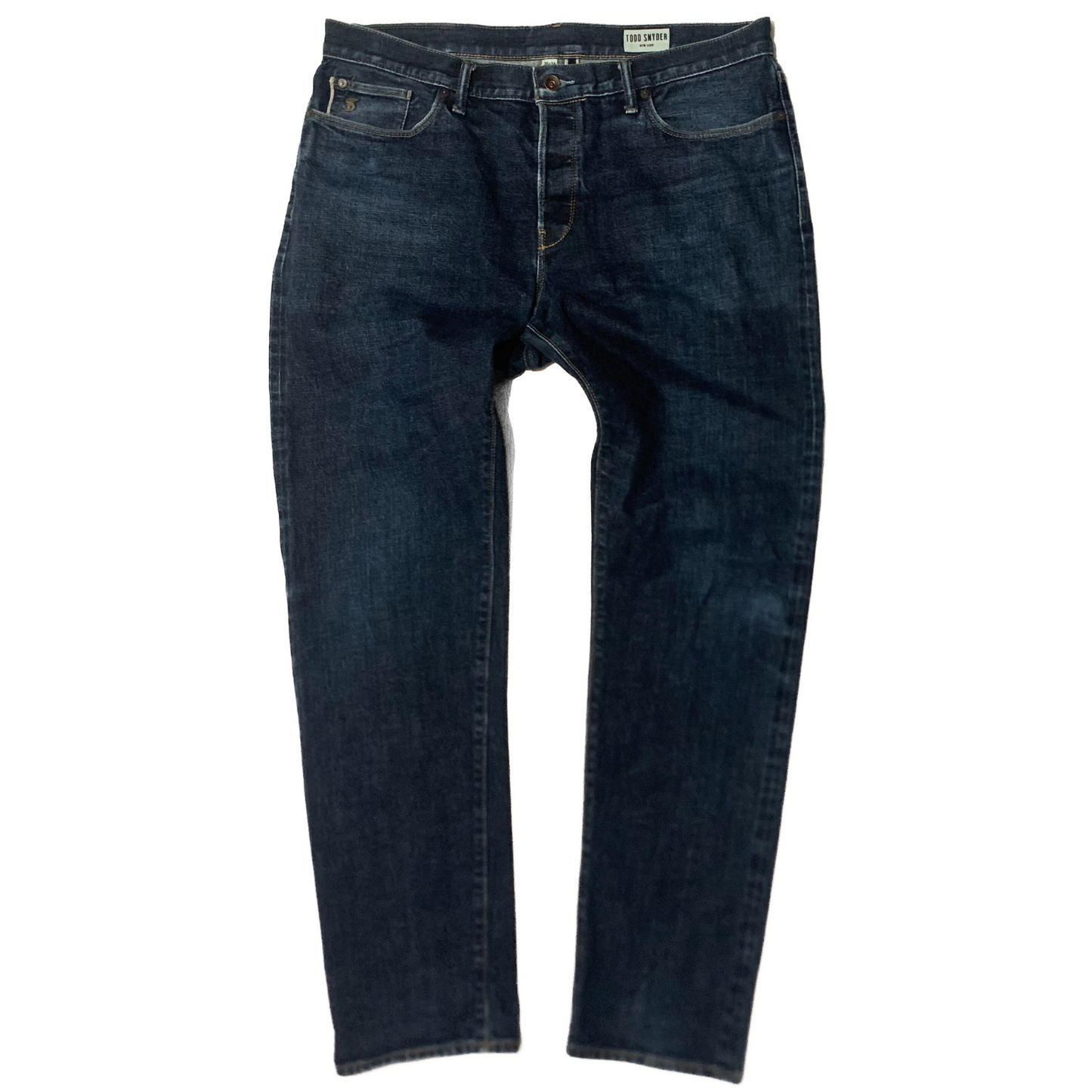 Todd Snyder Japanese Selvedge Denim Jeans in Dark Blue