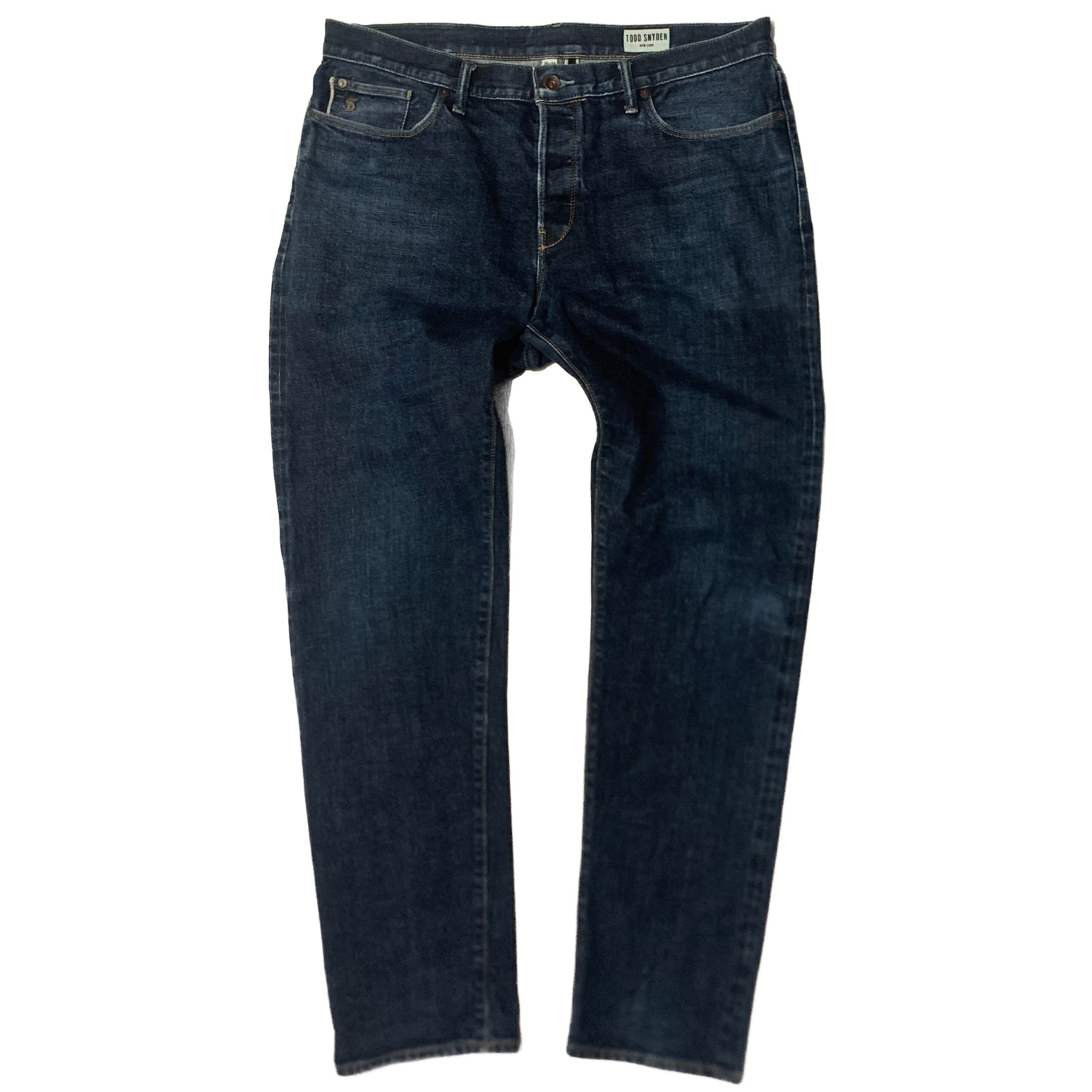 Todd Snyder Japanese Selvedge Denim Jeans in Dark Blue