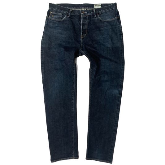 Todd Snyder Japanese Selvedge Denim Jeans in Dark Blue