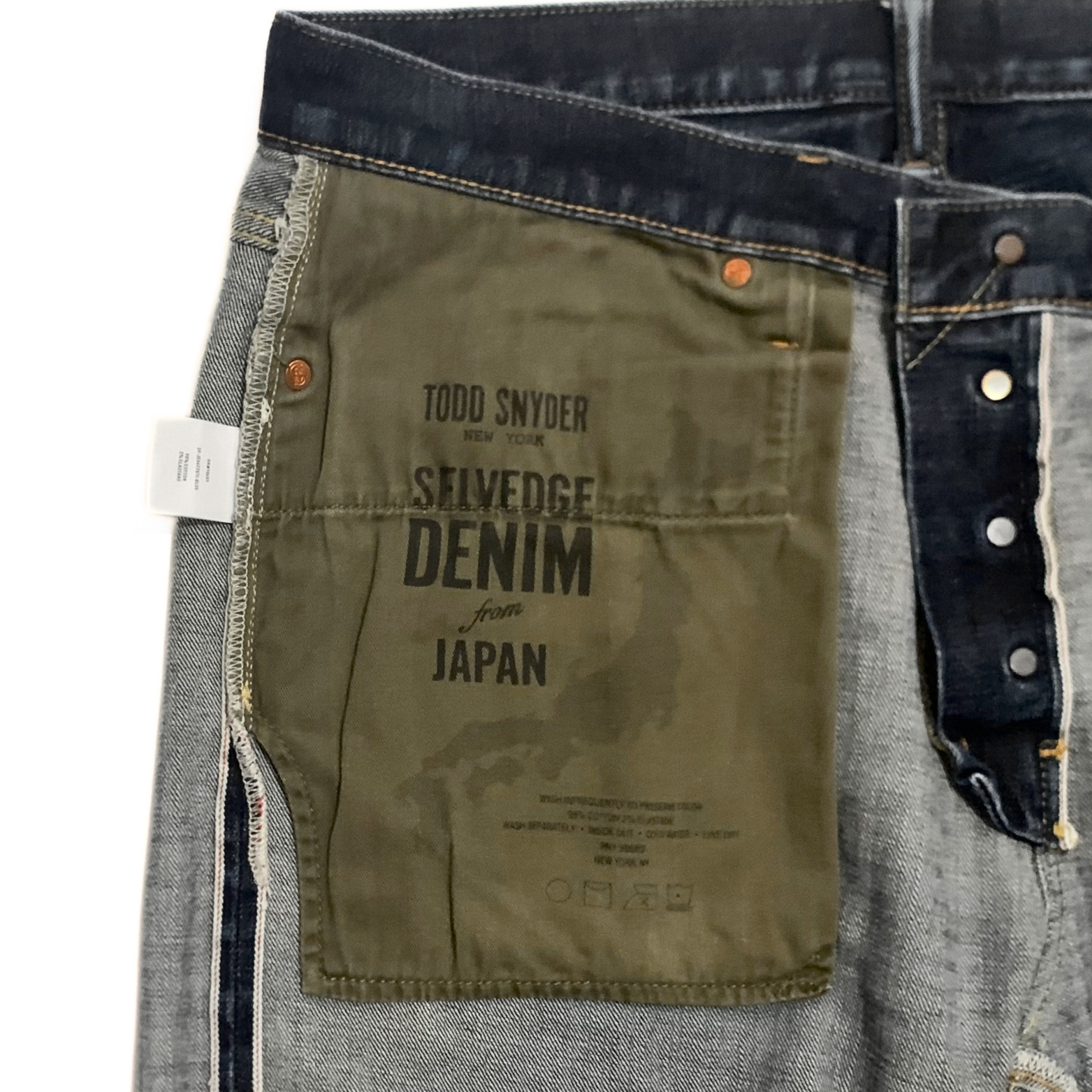 Todd Snyder Japanese Selvedge Denim Jeans in Dark Blue