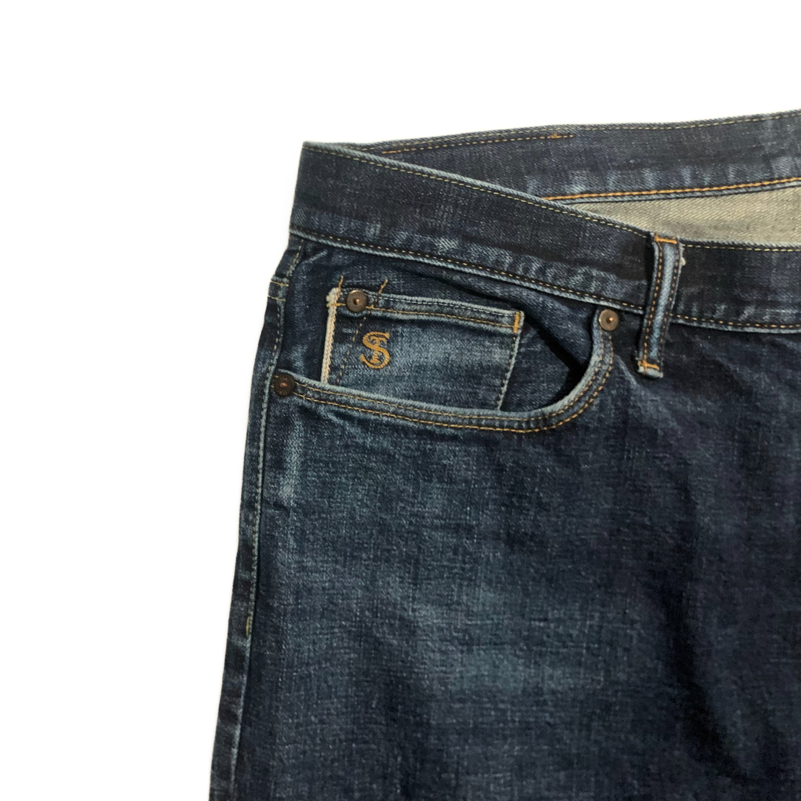 Todd Snyder Japanese Selvedge Denim Jeans in Dark Blue