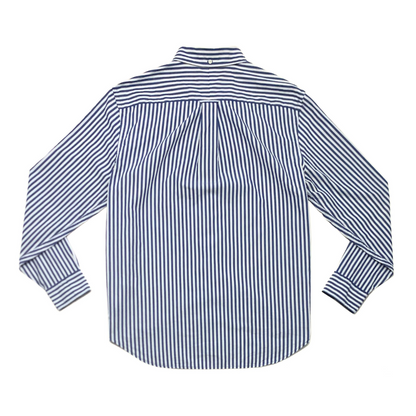 Todd Snyder Summer Stripe Poplin Shirt in Blue & White