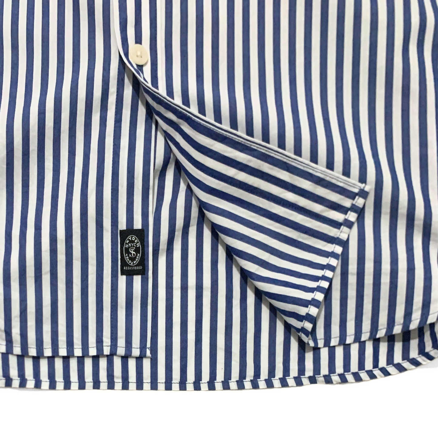 Todd Snyder Summer Stripe Poplin Shirt in Blue & White