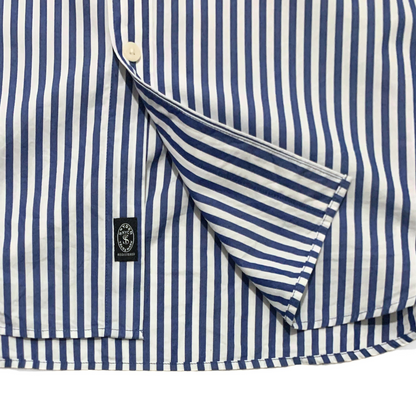 Todd Snyder Summer Stripe Poplin Shirt in Blue & White