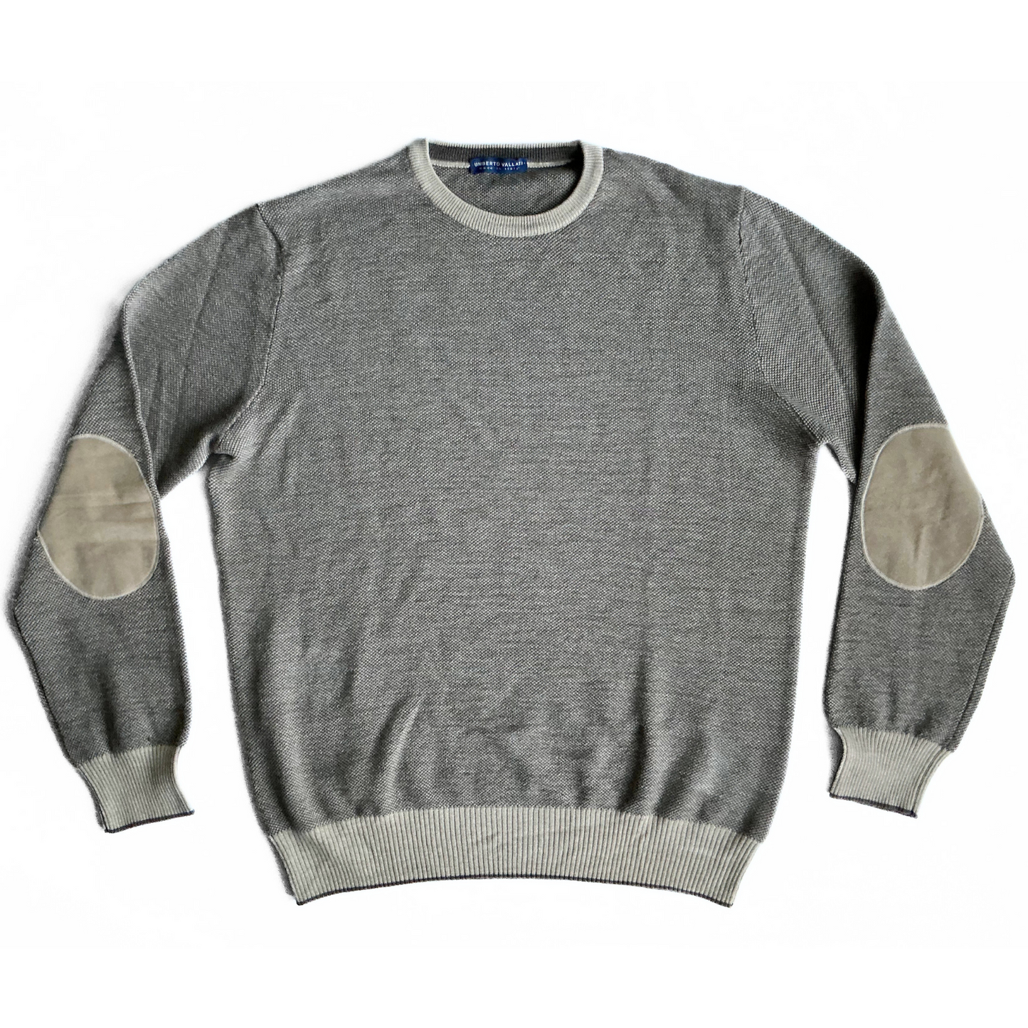 Umberto Vallati Cashmere Blend Sweater in Cream / Brown