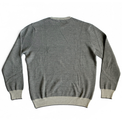 Umberto Vallati Cashmere Blend Sweater in Cream / Brown