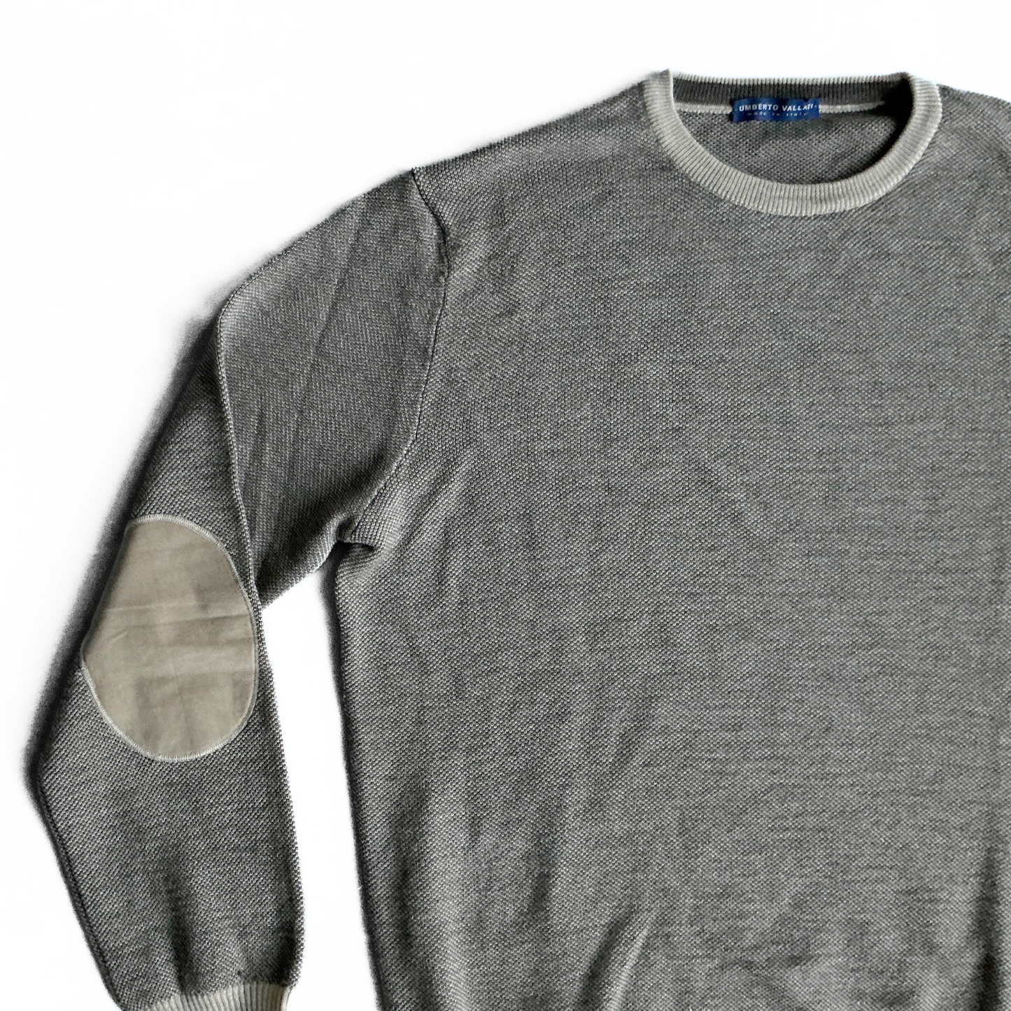 Umberto Vallati Cashmere Blend Sweater in Cream / Brown