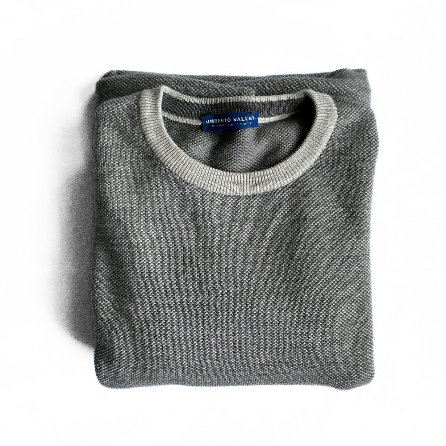 Umberto Vallati Cashmere Blend Sweater in Cream / Brown