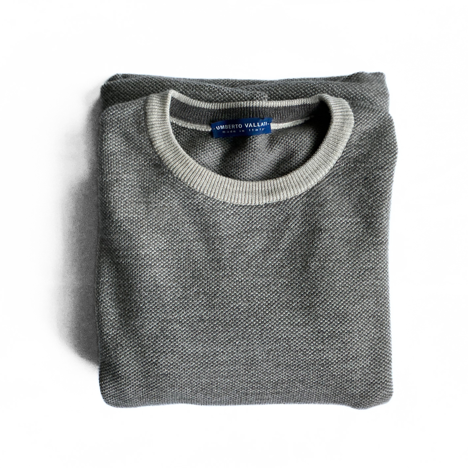 Umberto Vallati Cashmere Blend Sweater in Cream / Brown