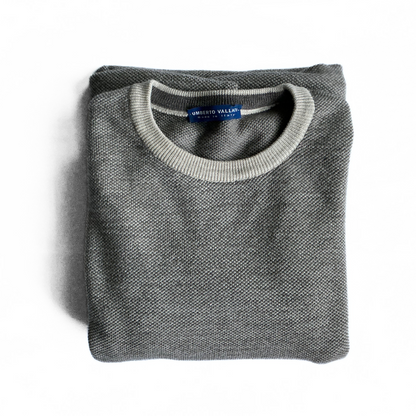 Umberto Vallati Cashmere Blend Sweater in Cream / Brown
