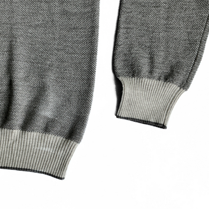 Umberto Vallati Cashmere Blend Sweater in Cream / Brown