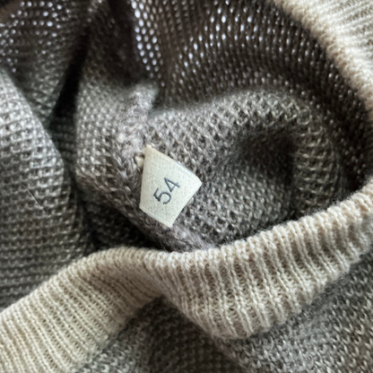 Umberto Vallati Cashmere Blend Sweater in Cream / Brown