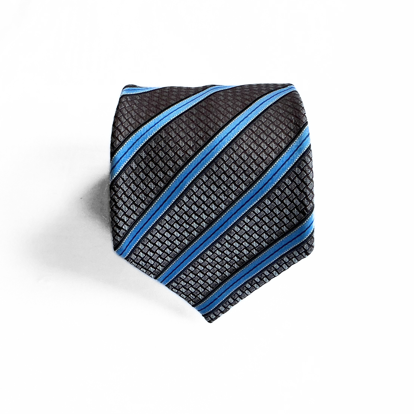 Ermenegildo Zegna Patterend Tie in Brown / Burgundy / Blue