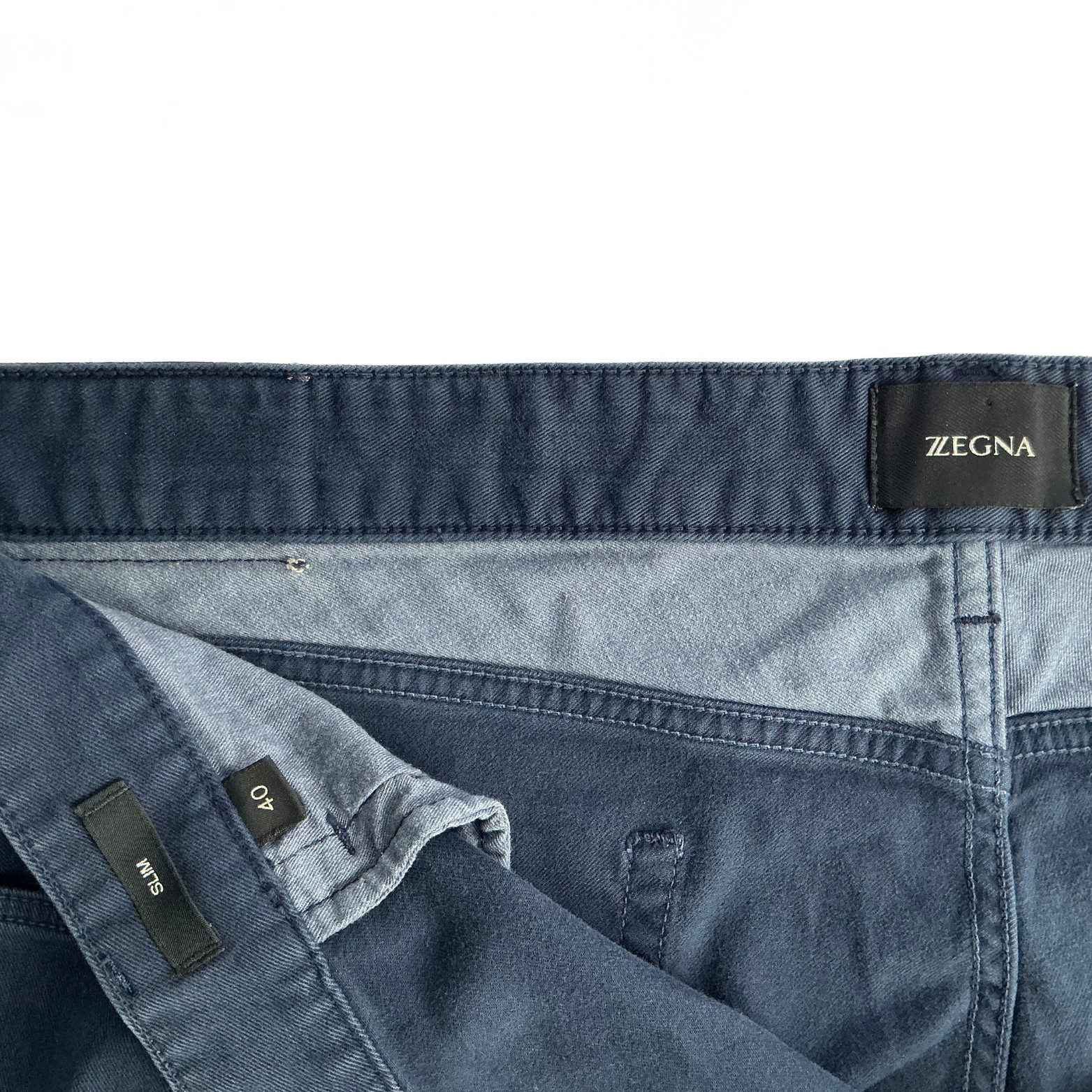 Z Zegna Chino Pants in Grey / Pastel Blue