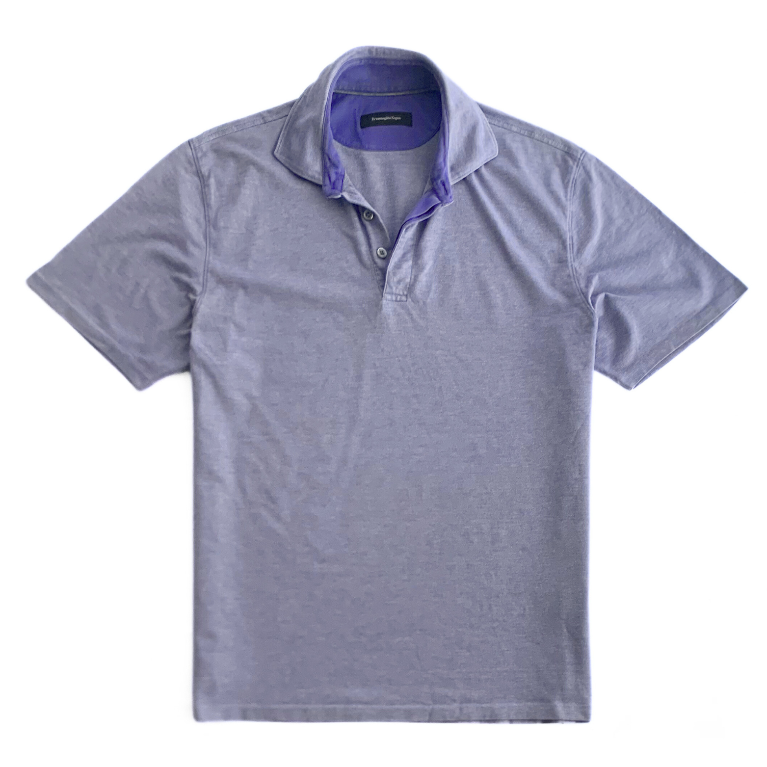 Ermenegildo Zegna Striped Polo Shirt in Purple