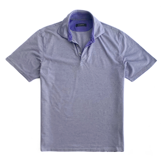Ermenegildo Zegna Striped Polo Shirt in Purple