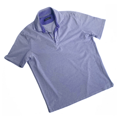 Ermenegildo Zegna Striped Polo Shirt in Purple