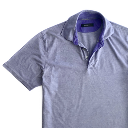 Ermenegildo Zegna Striped Polo Shirt in Purple