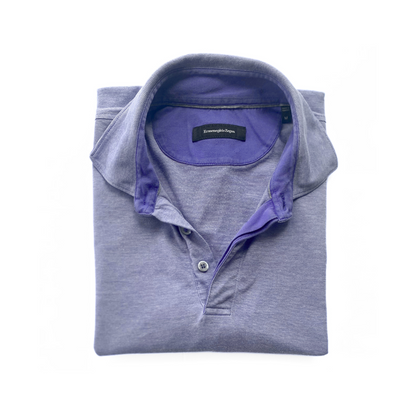 Ermenegildo Zegna Striped Polo Shirt in Purple