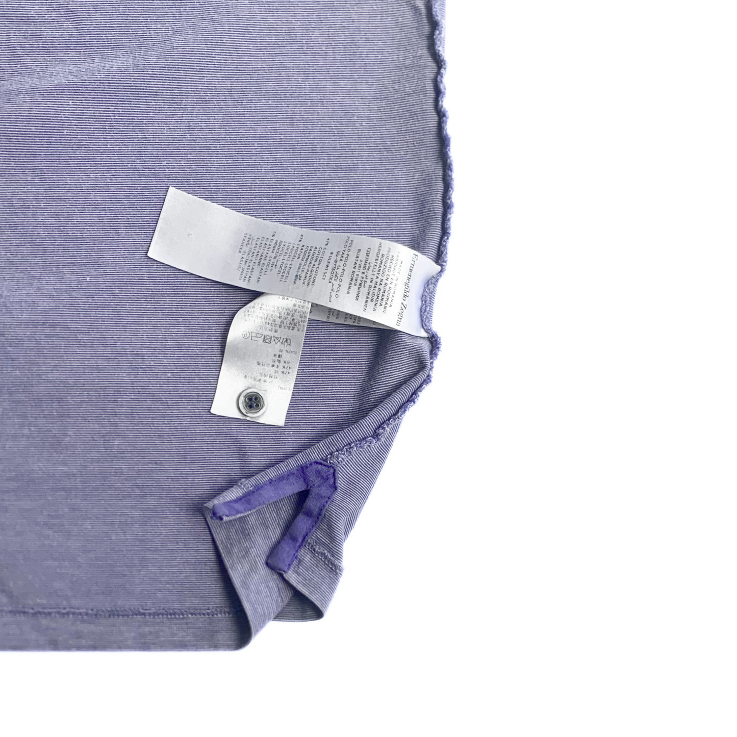 Ermenegildo Zegna Striped Polo Shirt in Purple